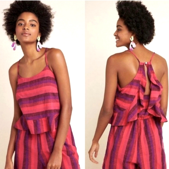 Anthropologie Pants - Anthropologie Amadi Linen Romper.Retail$128 ptp 18" (stretch)